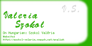 valeria szokol business card