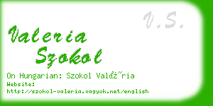 valeria szokol business card